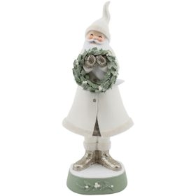 Télapó koszorúval nagy figura