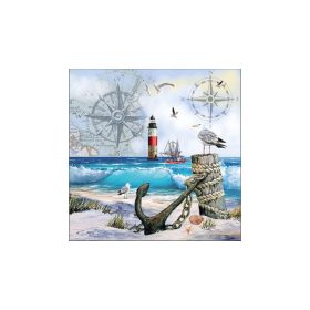 Világítótorony-hajó szalvéta