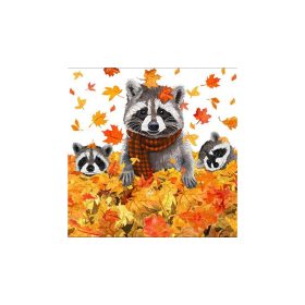 Mosómacik levelekkel szalvéta