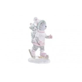 Korcsolyázó egérmama kicsinyével