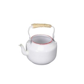 Fém kanna dekoráció fehér