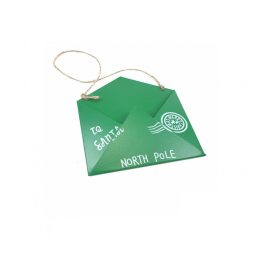 Karácsonyi fém kívánság boríték zöld