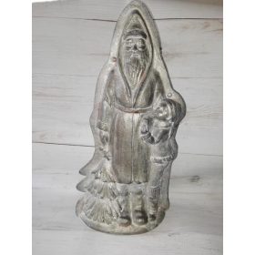 Antik bronz mikulás-gyerek dekoráció