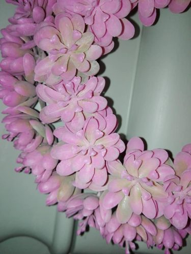 Élethű hamvas pozsgás koszorú