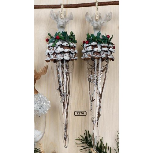 Üveg dísz szarvassal