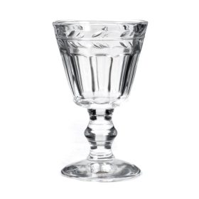 Üveg talpas mintás pohár