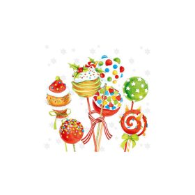 Téli nyalókás szalvéta