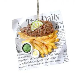 Fish & chips akasztós dekor