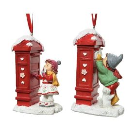 Gyerekek postaládával akasztós dekor 2 féle