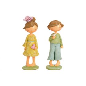 Tavaszi kislány, kisfiú figura