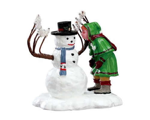 Hóember kislánnyal Lemax figura