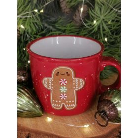 Mézeskalács bögre piros