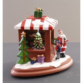 Karácsonyi kirakat mozgó téli jelenet