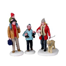 Család korcsolyával Lemax szett 3 db-os