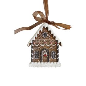 Mézeskalács házikó csillámos akasztós