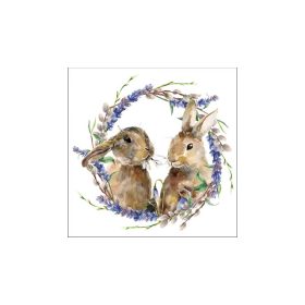 Nyuszi-koszorú szalvéta