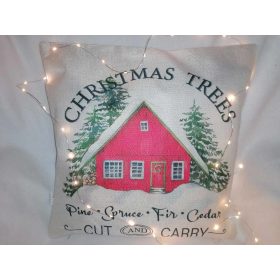 Párnahuzat házikóval