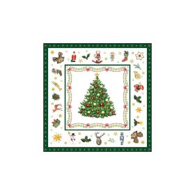 Szalvéta karácsonyfával