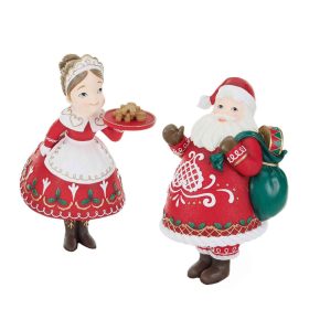 Színes mézeskalács télanyó / télapó