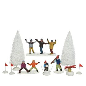 10 db-os síelő szett téli faluhoz