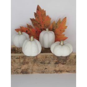Fehér, kerámia tök 4 db-os szett