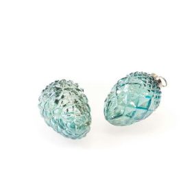 Türkiz üvegdísz 2 féle