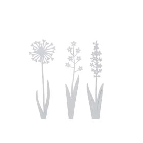Fém, fehér virág betűző 3 féle
